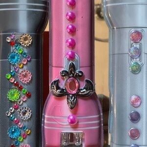 Pink and Gray Decorative Flashlights Magnets
